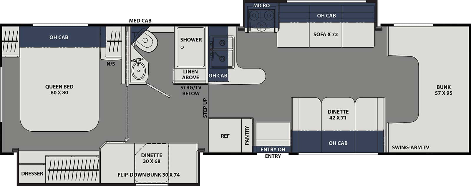 2020 30' Coachman Freelander Floorplan