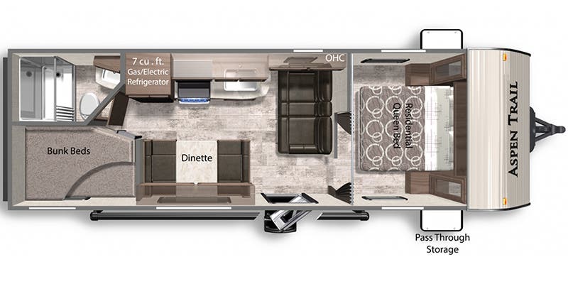 25’ Aspen Trail Floorplan