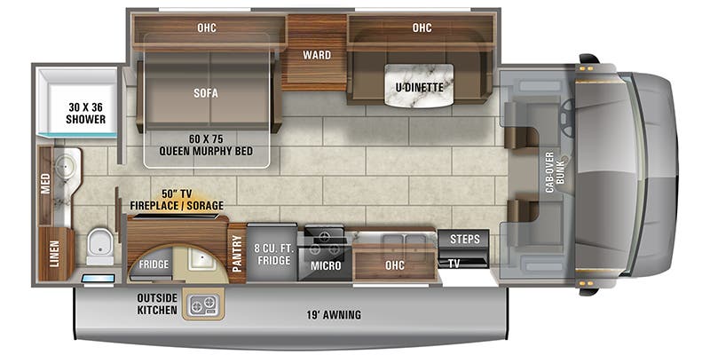 26' Jayco Redhawk Floorplan