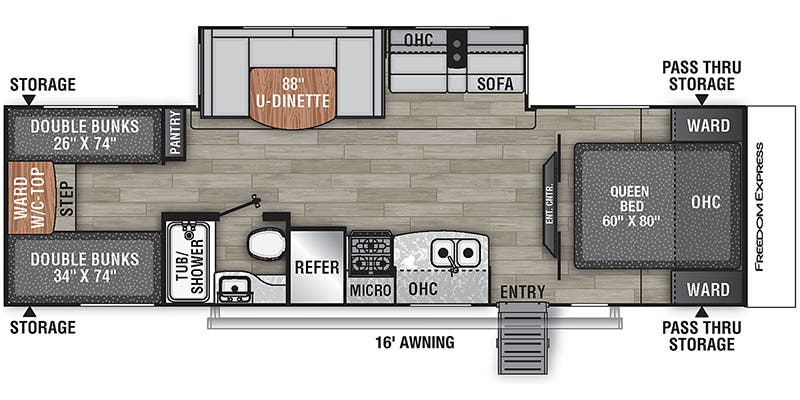 29' Coachmen Freedom Express Floorplan